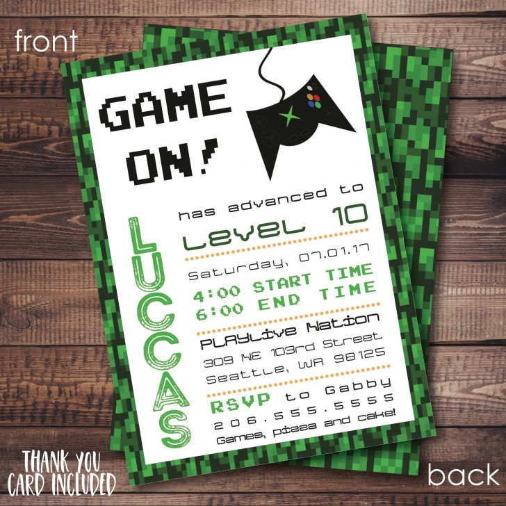Free Printable Video Game Party Invitations