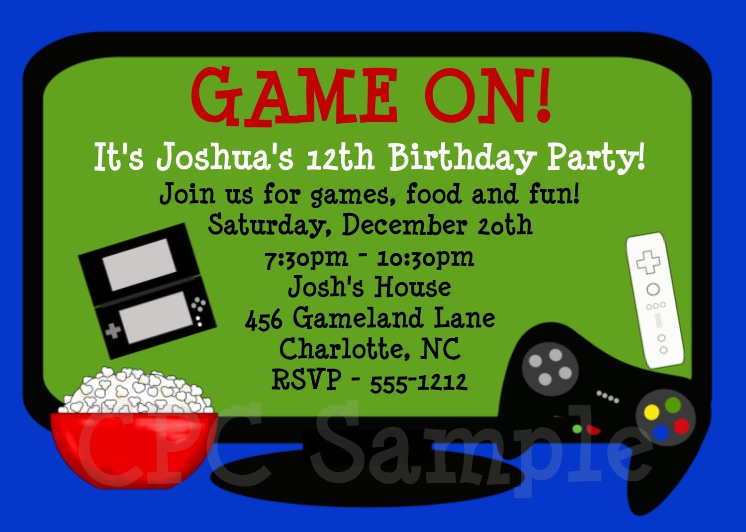 Video Games Birthday Invitation | Tuck&amp;#039;s Birthday In 2019 - Free Printable Video Game Party Invitations