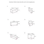 Volume And Surface Area Of Rectangular Prisms (A)   Free Printable Volume Of Rectangular Prism Worksheets