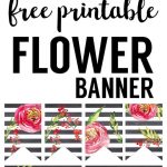 Watercolor Flower Banner Free Printable | Learning Center Bulletin   Free Printable Wedding Decorations