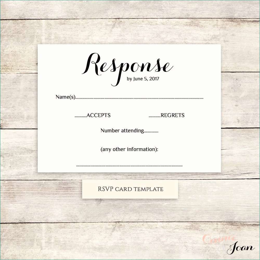Wedding Response Card Template Free - Free Printable Rsvp Cards