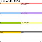 Weekly Calendar 2015 For Pdf   12 Free Printable Templates   Free Printable Diary 2015