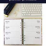 Weekly Planner: Free Printable Insert | Influenceher Collective | A5   Mini Binder Free Printables