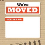 We've Moved Box   Free Printable Moving Announcement Template   We Re Moving Cards Free Printable