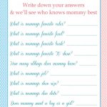 Who Knows Mommy Best   Baby Shower Game   $5.00   Free Printable Baby Shower Games Who Knows Mommy The Best