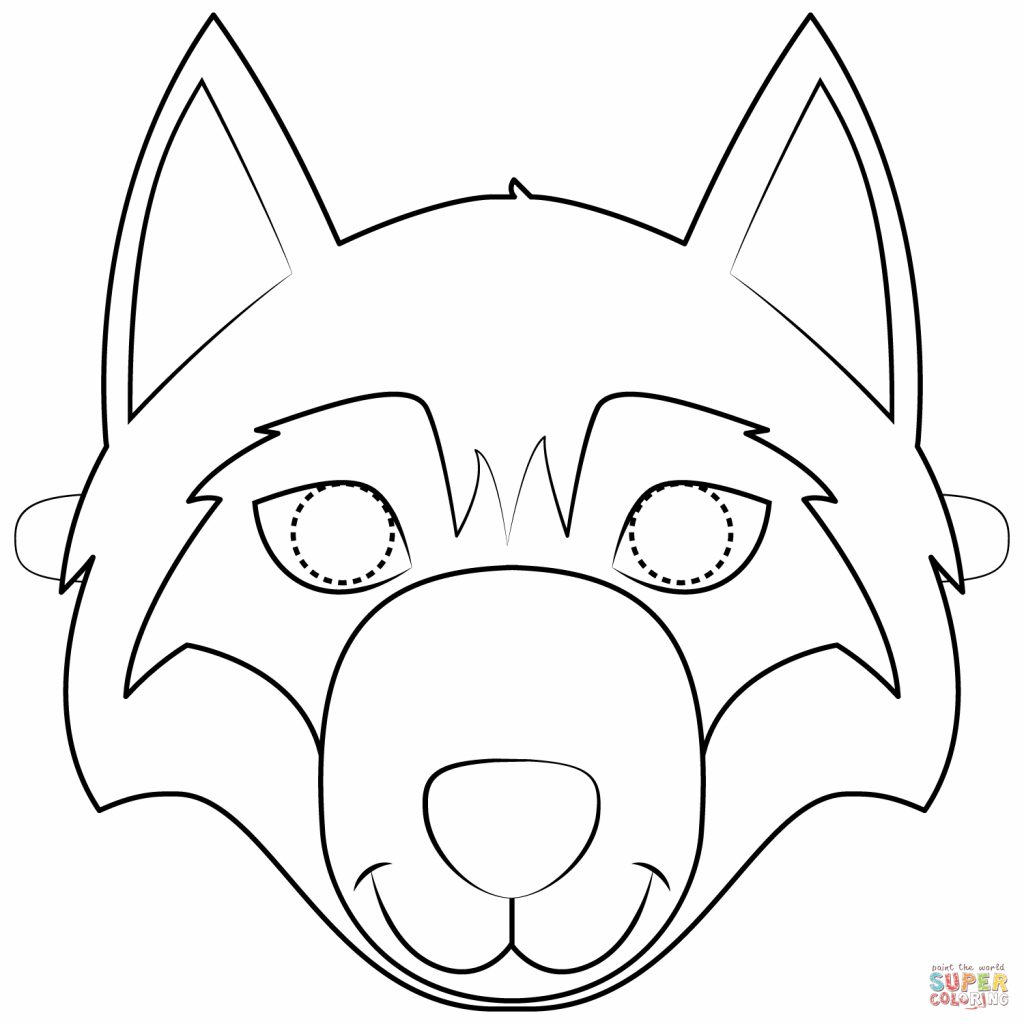 Wolf Mask Coloring Page | Free Printable Coloring Pages - Free ...