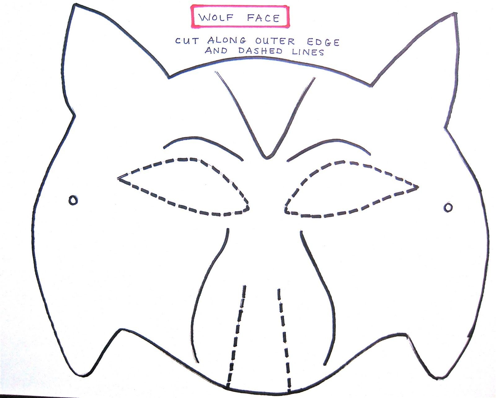 Wolf Mask Template For Preschoolers | Making The Wolf Mask | Kids - Free Printable Wolf Mask