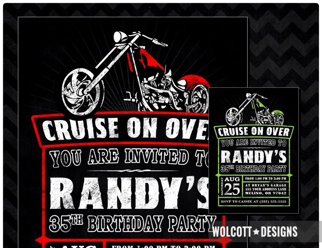 Wonderful Harley Davidson Birthday Party Invitations Angel Themed - Free Printable Harley Davidson Birthday Invitations