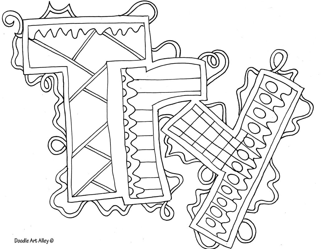 Word Coloring Pages - Doodle Art Alley - Free Printable Word Coloring Pages
