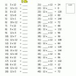 Worksheet Times Tables Test 12 Times Table Test 3 | School For Kids   Multiplication Table Printable Free For Kids