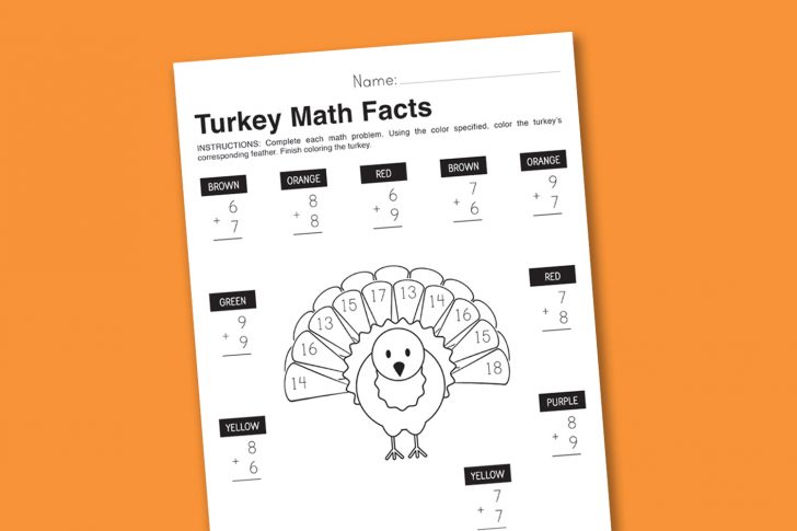 Math Worksheets Thanksgiving Free Printable