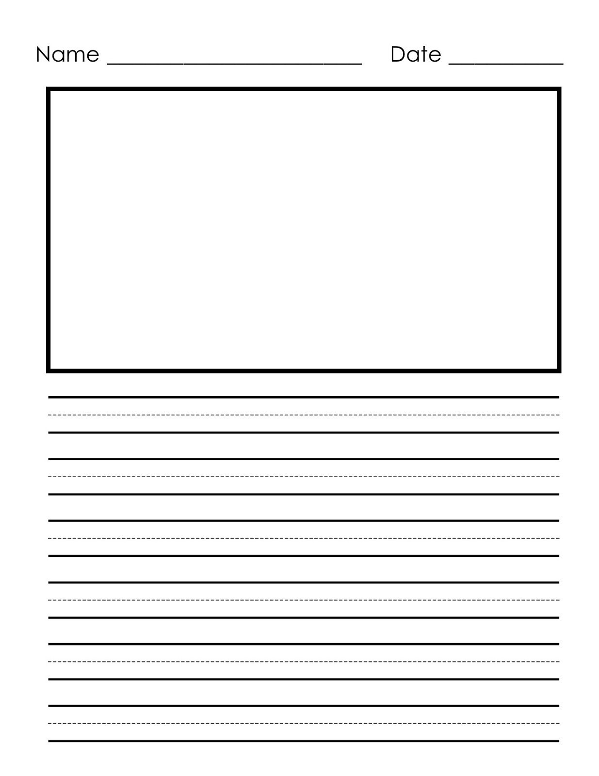 elementary lined paper printable free free printable