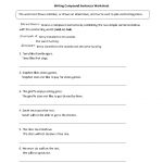 Writing With Compound Sentences Worksheet | English Writing/language   Free Printable Simple Sentences Worksheets