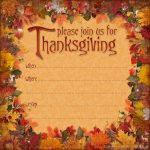 You Can Have Better Idea About Designing A Thanksgiving Party   Free Printable Thanksgiving Invitation Templates
