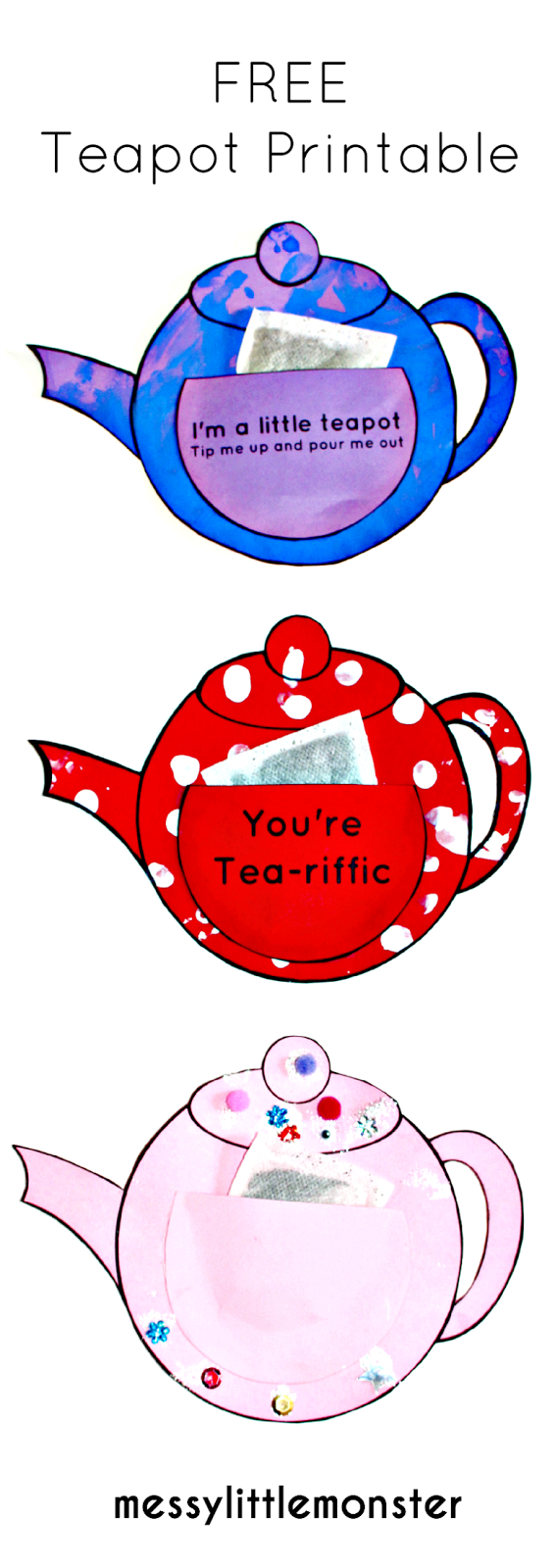 You&amp;#039;re Tea-Riffic Teapot Craft - Free Printable Teapot Template - Free Teapot Printable