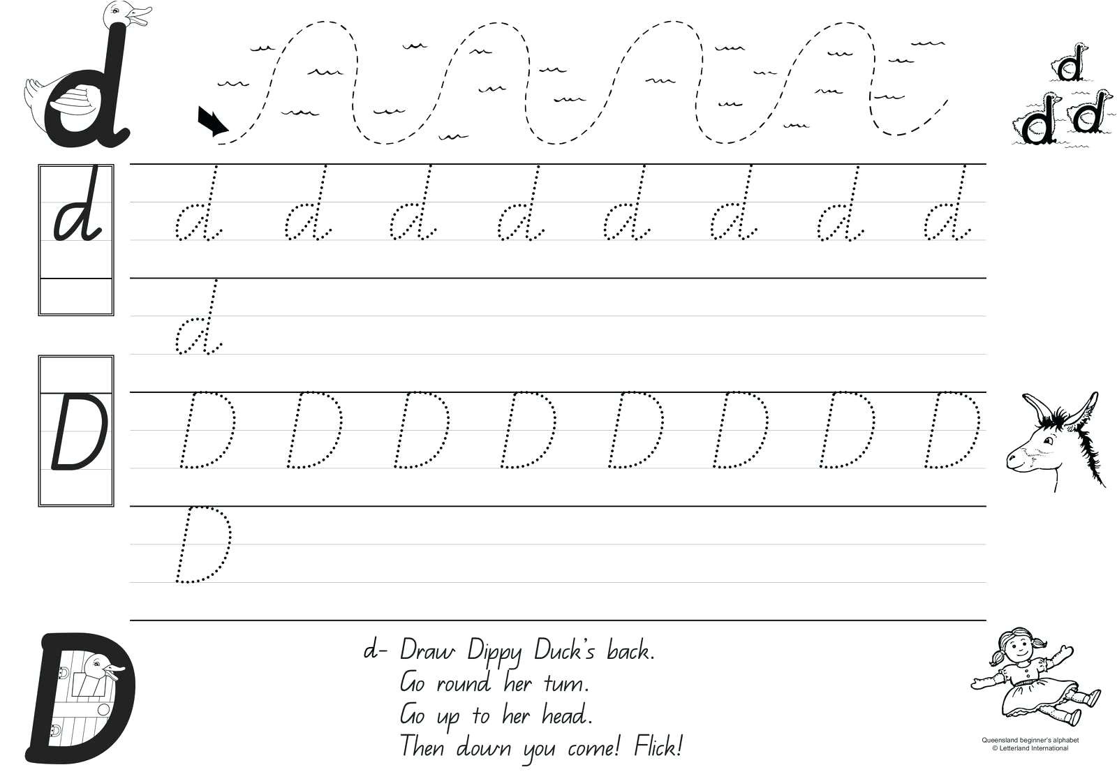 Zaner Bloser Cursive Worksheet – Shoppingfoorme.club - Letterland Worksheets Free Printable