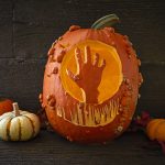 Zombie Pumpkin Stencil | Better Homes & Gardens   Free Printable Zombie Pumpkin Carving Stencils