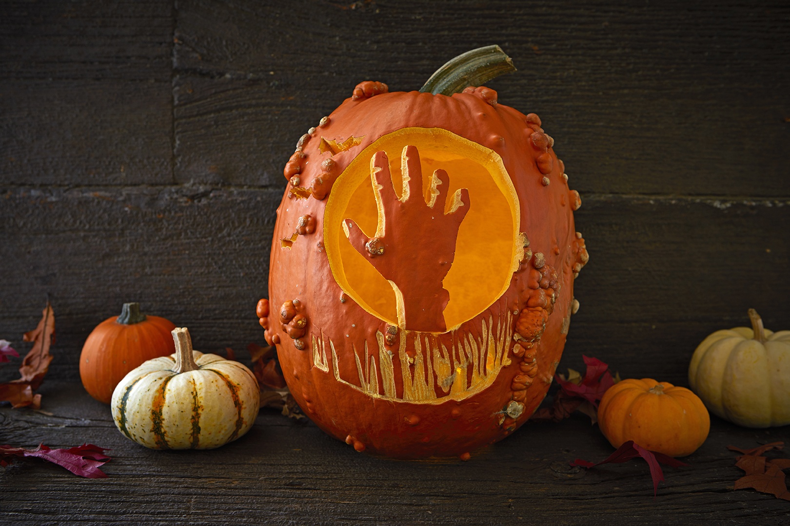 Zombie Pumpkin Stencil | Better Homes &amp;amp; Gardens - Free Printable Zombie Pumpkin Carving Stencils