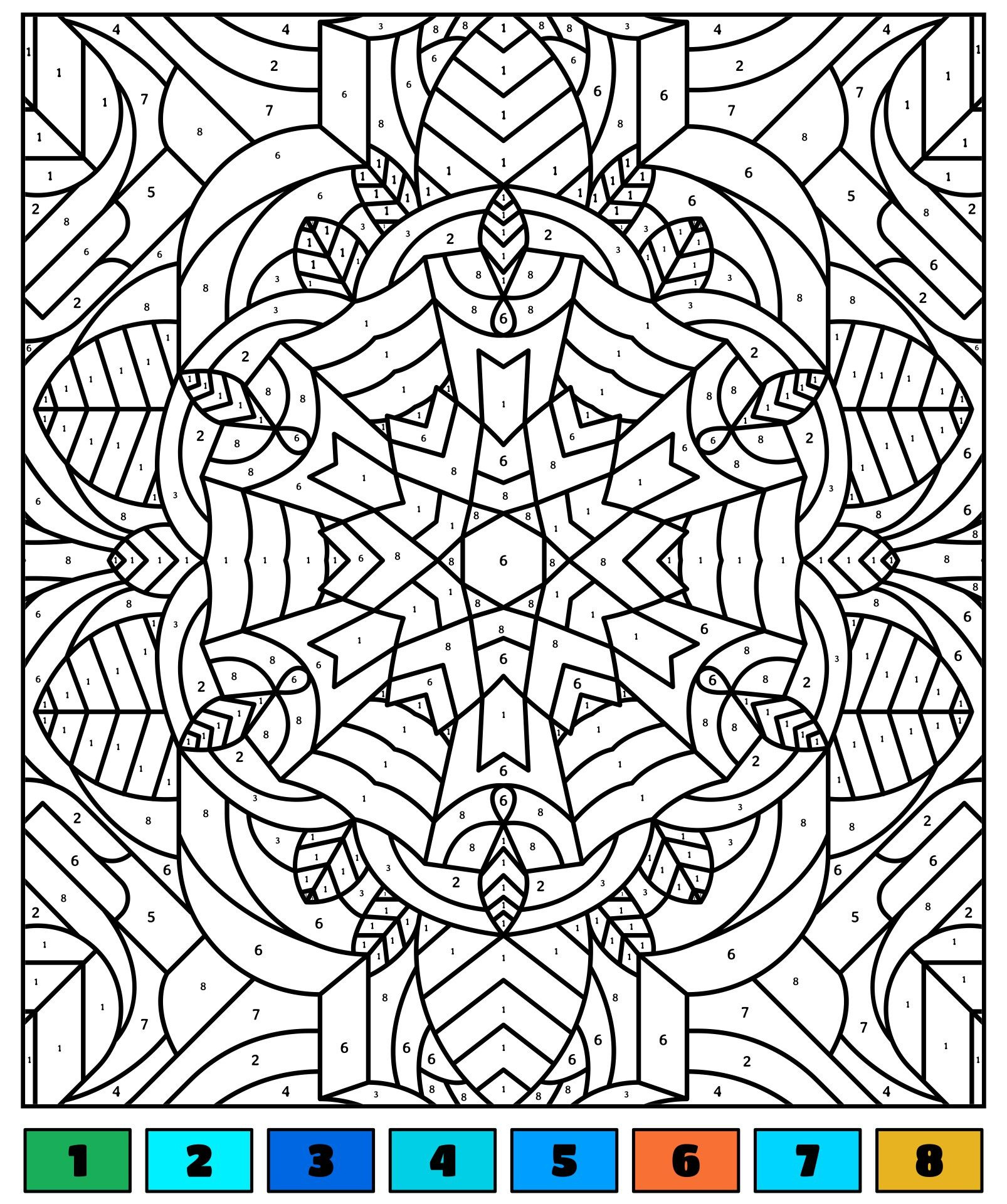 10 Colouring In Ideas In 2025 | Adult Coloring Pages, Adult Color for Free Printable Color By Number For Adults