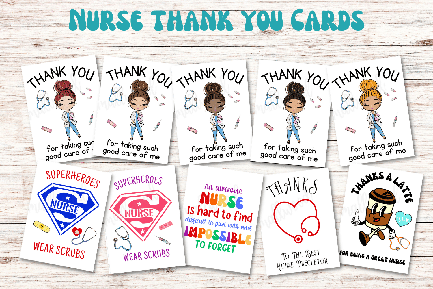 10 Cute Nurse Thank You Cards (Free Printable) - Cassie Smallwood for Nurses Day Cards Free Printable