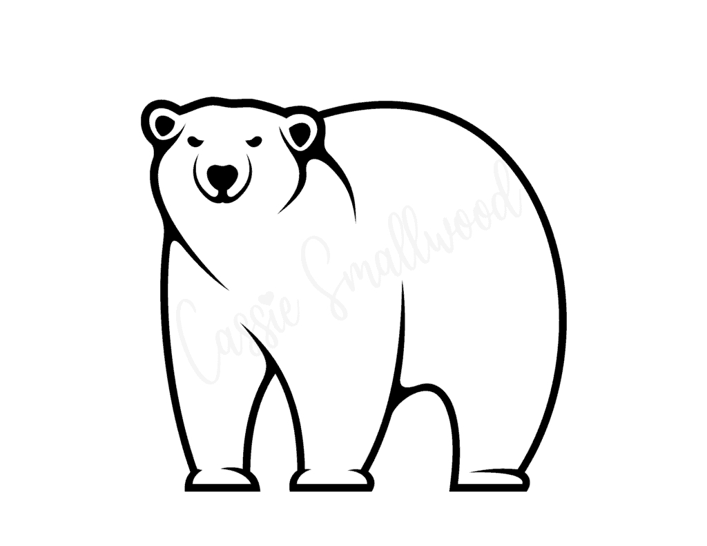 10 Cute Polar Bear Templates - Cassie Smallwood throughout Polar Bear Printable Pictures Free