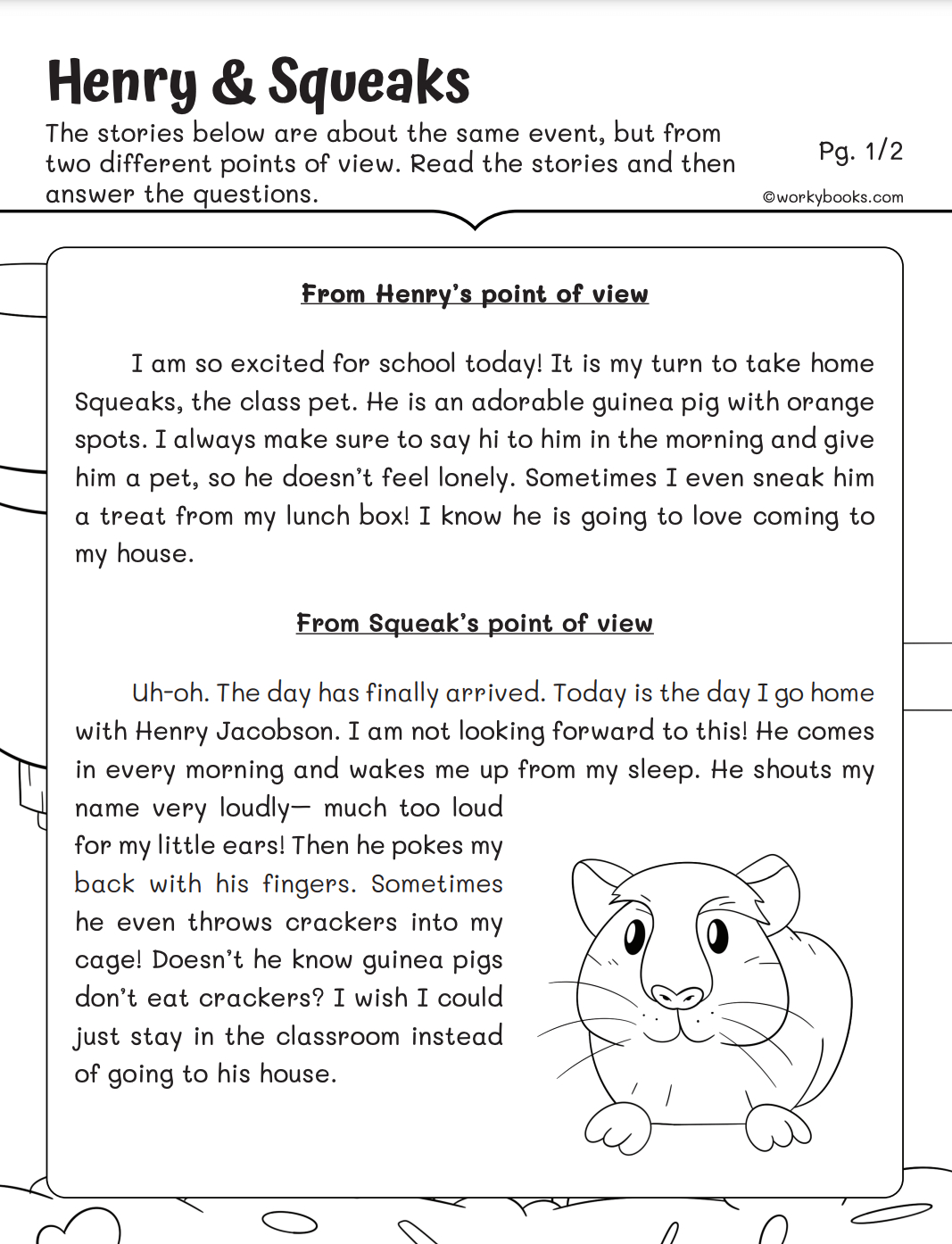 10 Free 3Rd Grade Reading Fluency Passages | Workybooks regarding Free Printable Reading Passages For 3Rd Grade