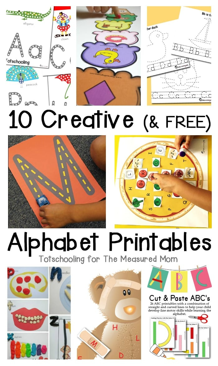 10 Free Alphabet Printables - The Measured Mom for Www Themeasuredmom Com Free Printables