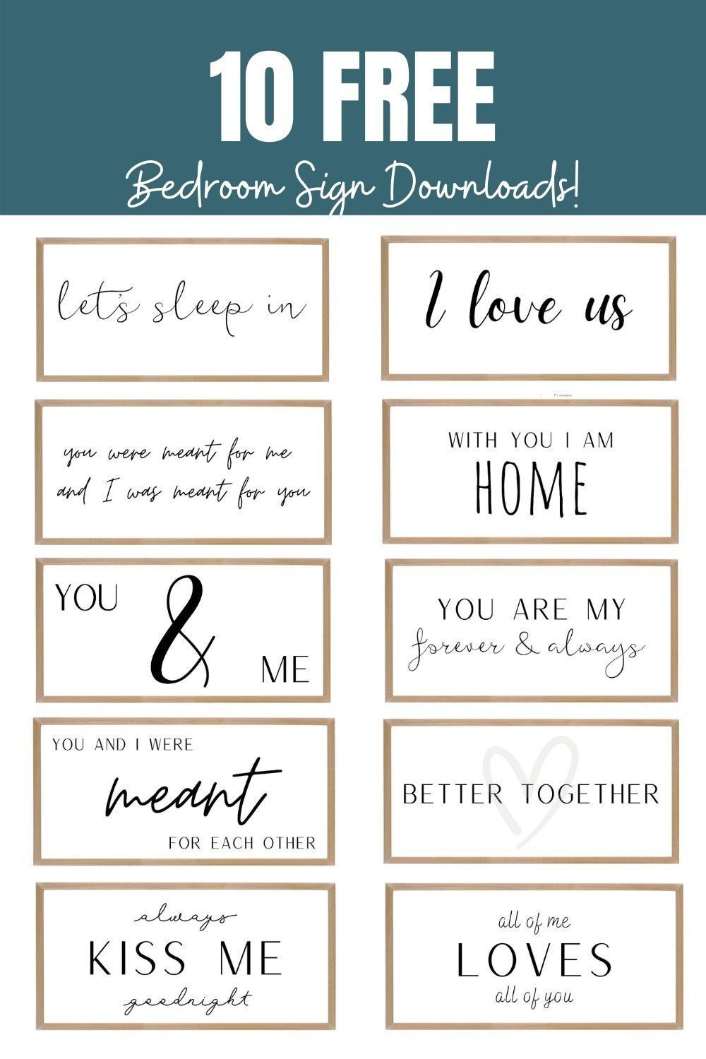 10 Free Bedroom Sign Downloads | For A Smallwoods 44X22 Frame with regard to Free Printable Bedroom Door Signs