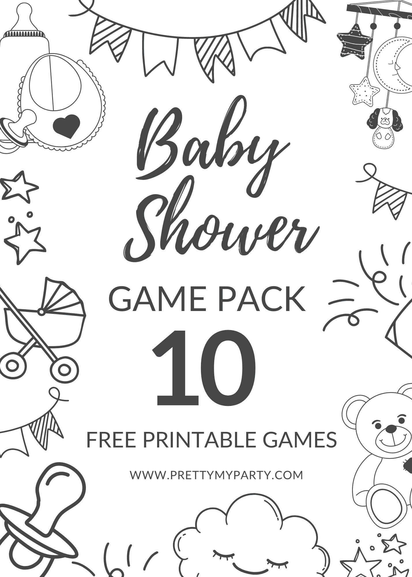 10 Free Printable Baby Shower Games You Can Print And Play with Free Printable Baby Shower Games