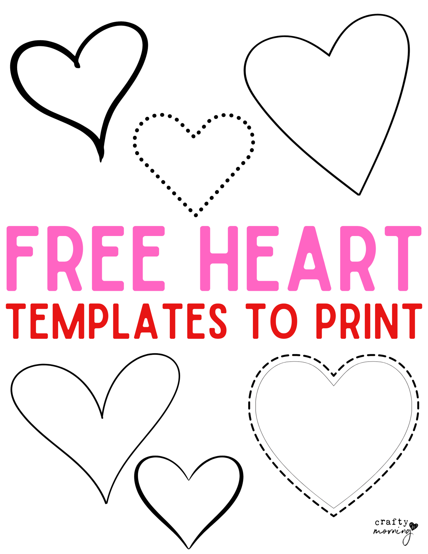 10 Free Printable Heart Templates - Crafty Morning intended for Free Printables Of Hearts