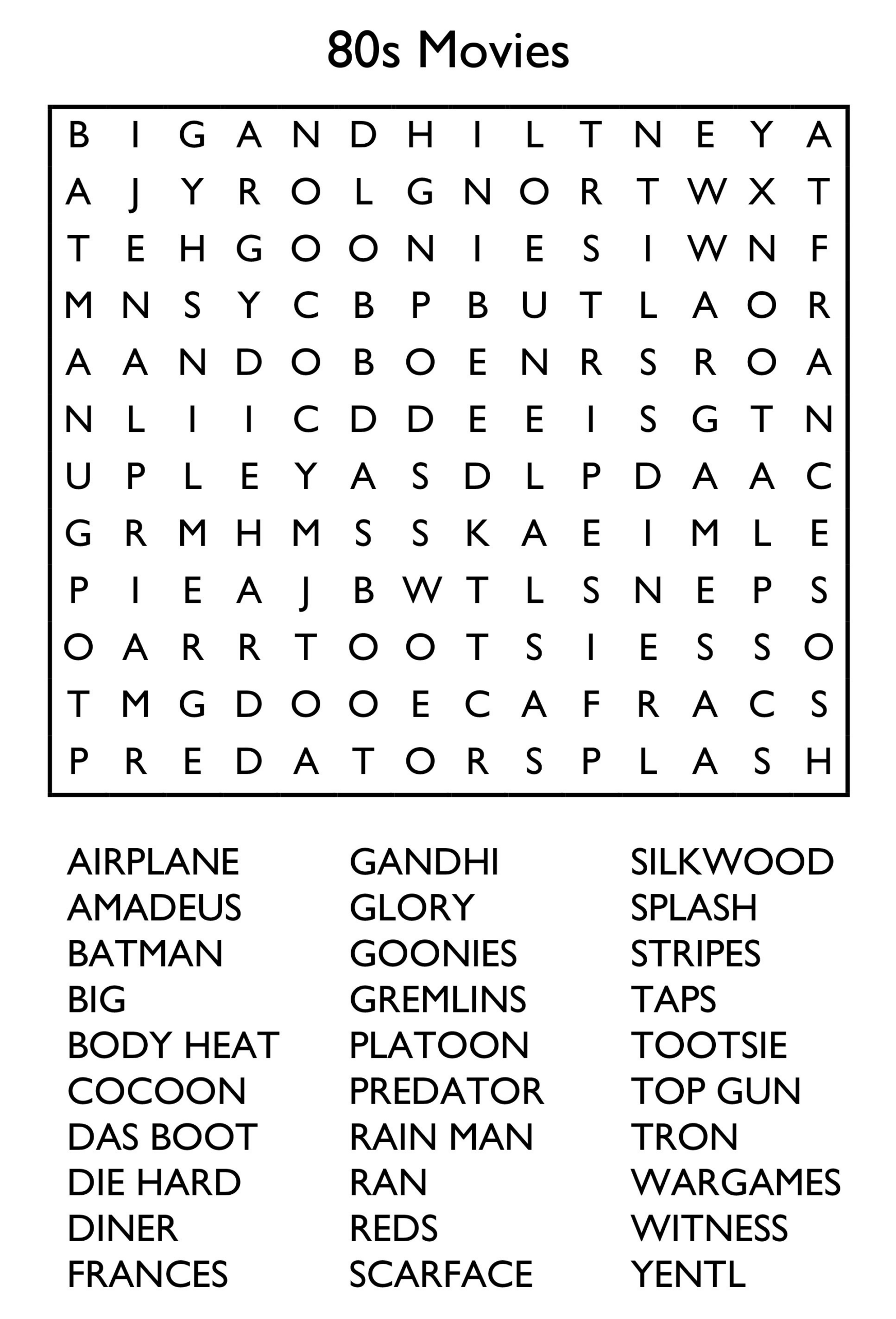 10 Free Printable Word Search Puzzles with regard to Free Printable Word Searches Large Print