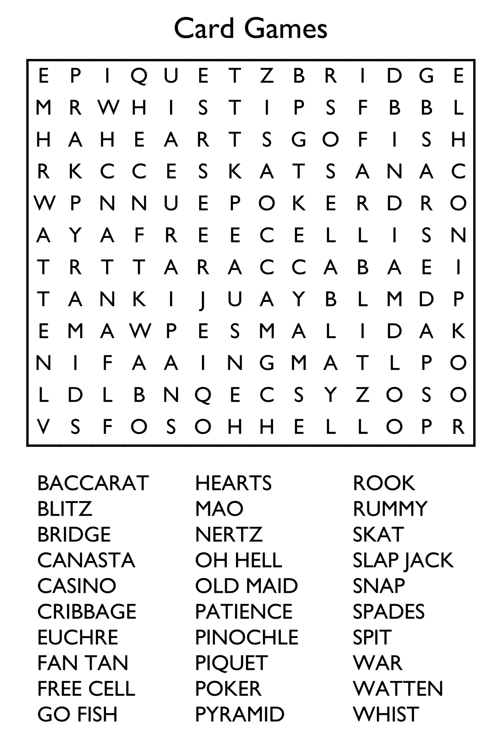 10 Free Printable Word Search Puzzles - Worksheets Library within Free Printable Word Games