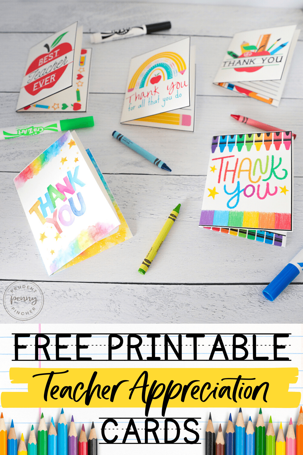 10 Free Teacher Appreciation Card Printables - Prudent Penny Pincher for Free Printable Teacher Appreciation Cards