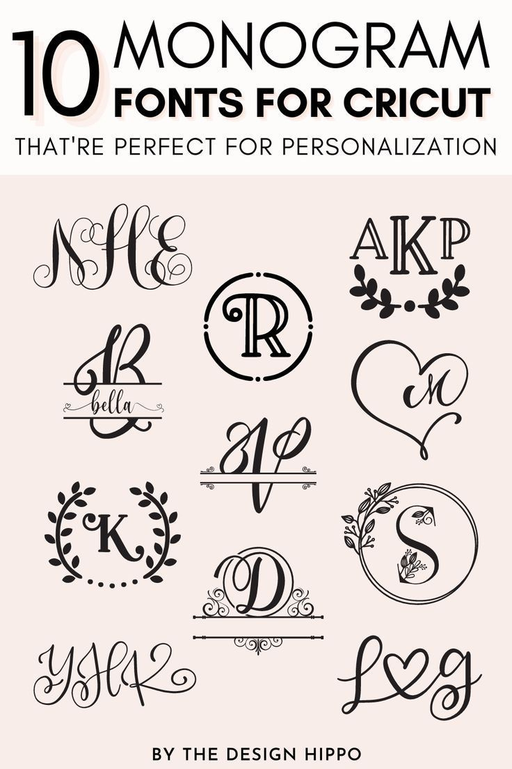 10 Monogram Fonts For Cricut That&amp;#039;Re Perfect For Personalization pertaining to Free Printable Monogram Initials