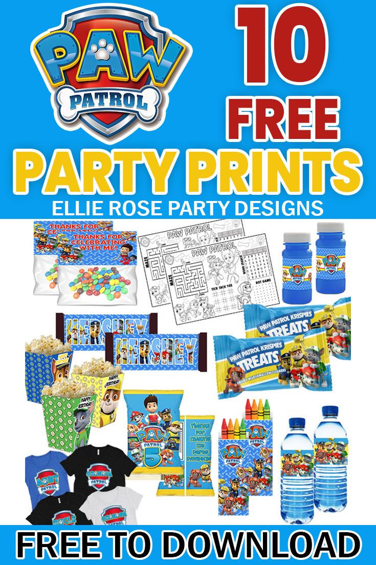 10 Paw Patrol Birthday Printables For An Awesome Party! inside Free Paw Patrol Birthday Printables
