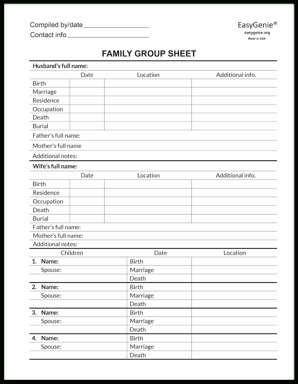 10 Places To Find The Free Genealogy Printables You Need throughout Free Printable Genealogy Worksheets