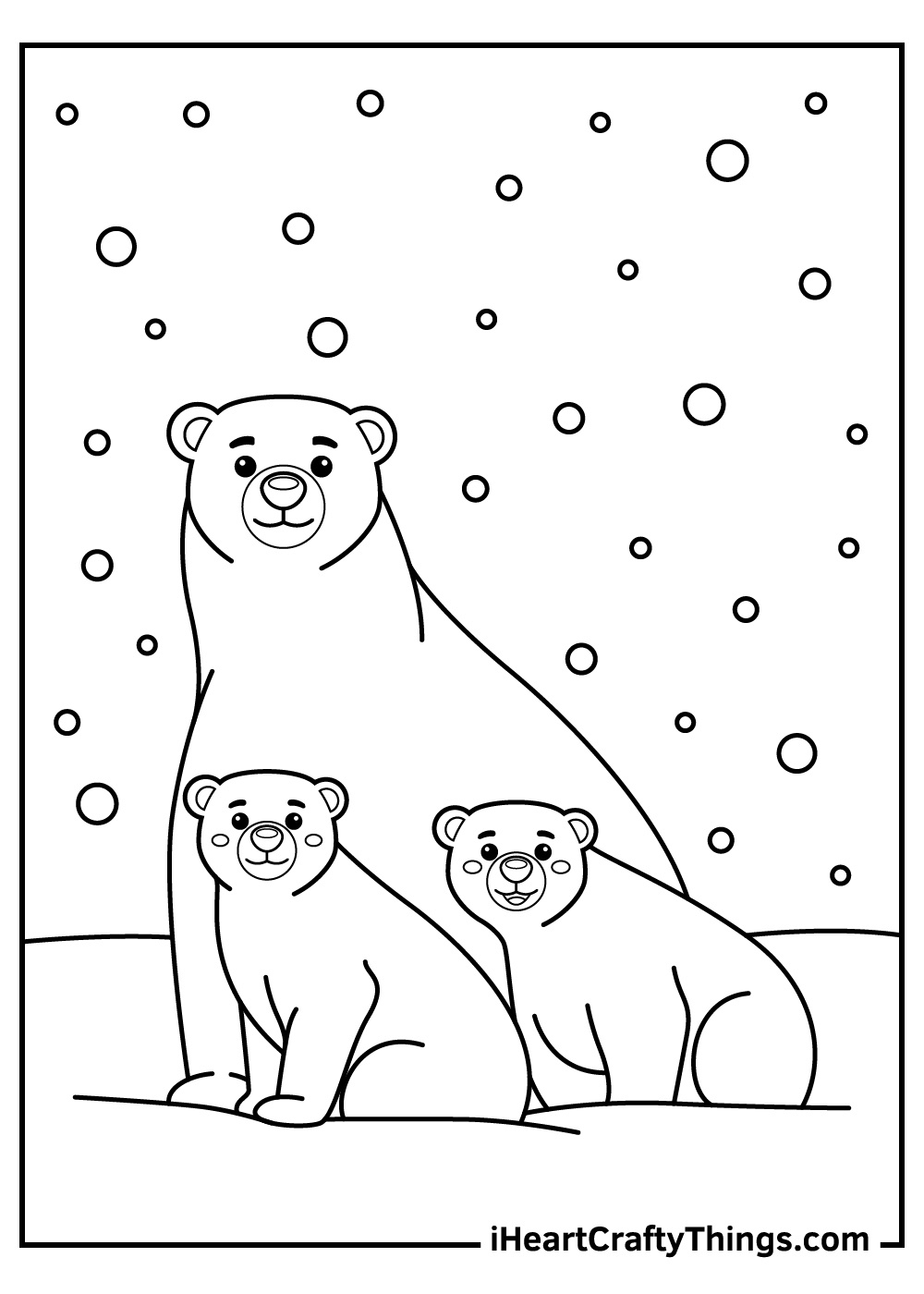10 Polar Bear Coloring Pages (100% Free Printables) within Polar Bear Printable Pictures Free