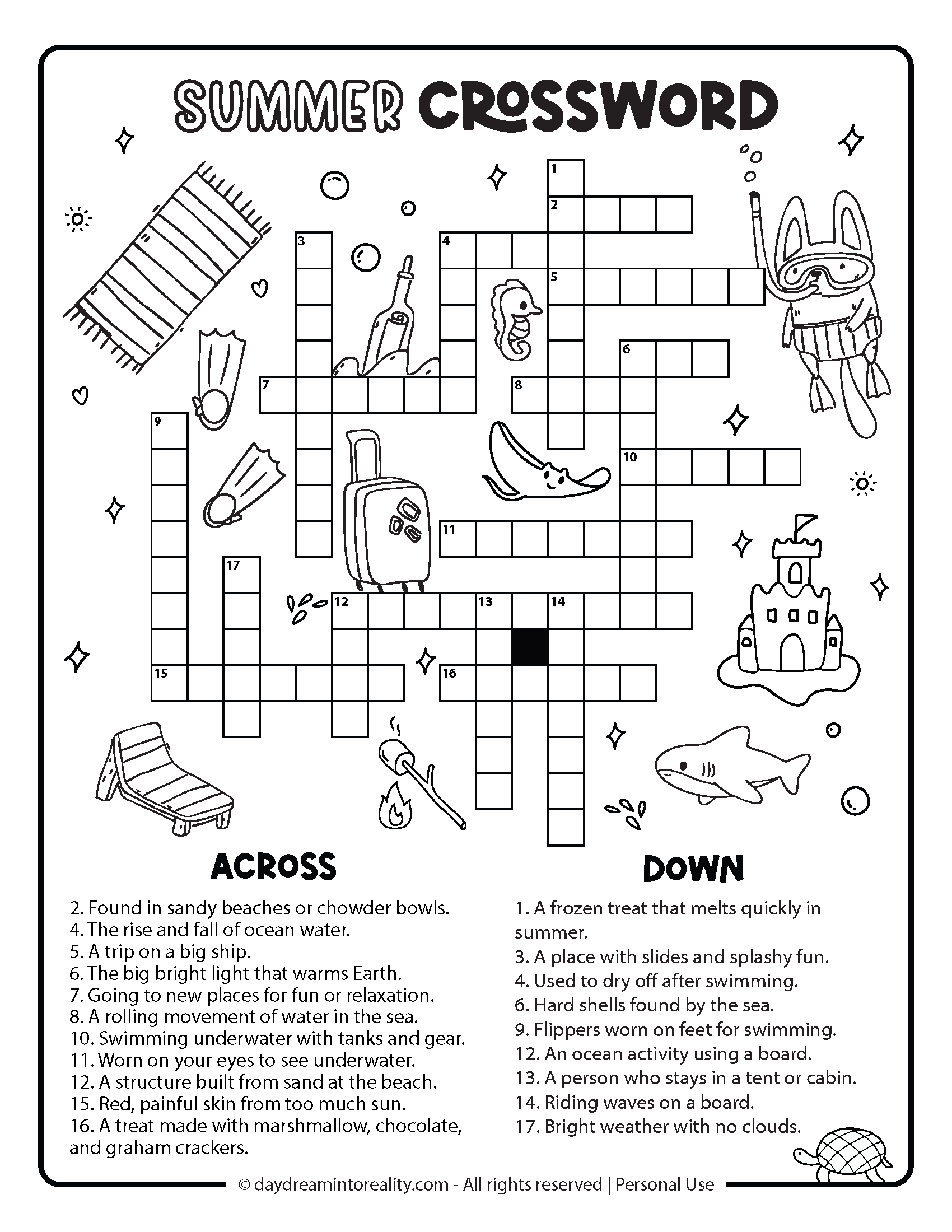 10+ Summer Crossword Puzzles – Free Printable Pdfs From Easy To within Free Printable Themed Crossword Puzzles