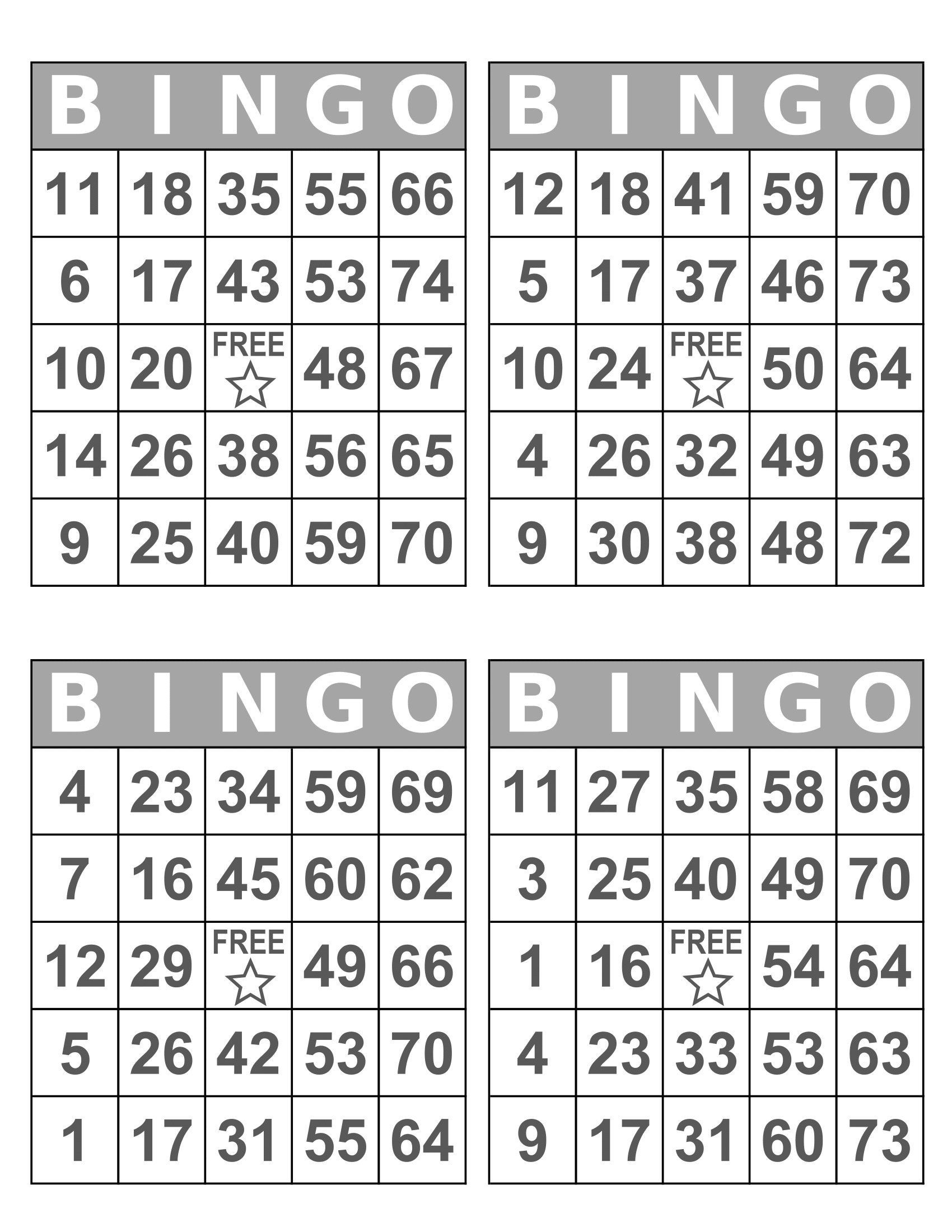 100 Bingo Cards 1-75 Printable - Worksheets Library intended for Free Printable Bingo Cards 1 100