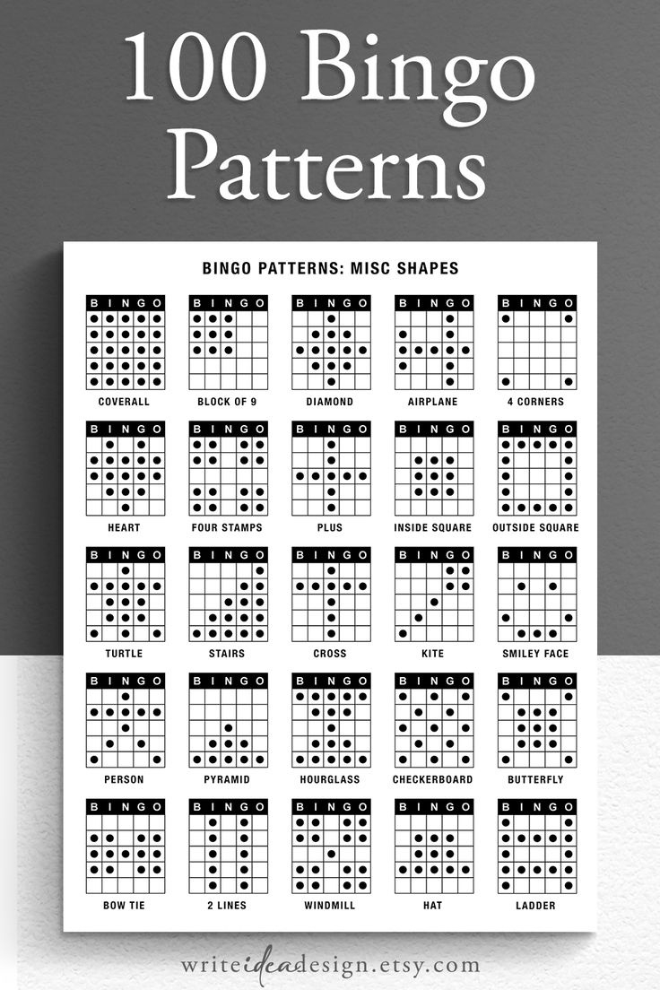 100 Bingo Patterns - Experience Bingo Like Never Before With Our with regard to Free Bingo Patterns Printable