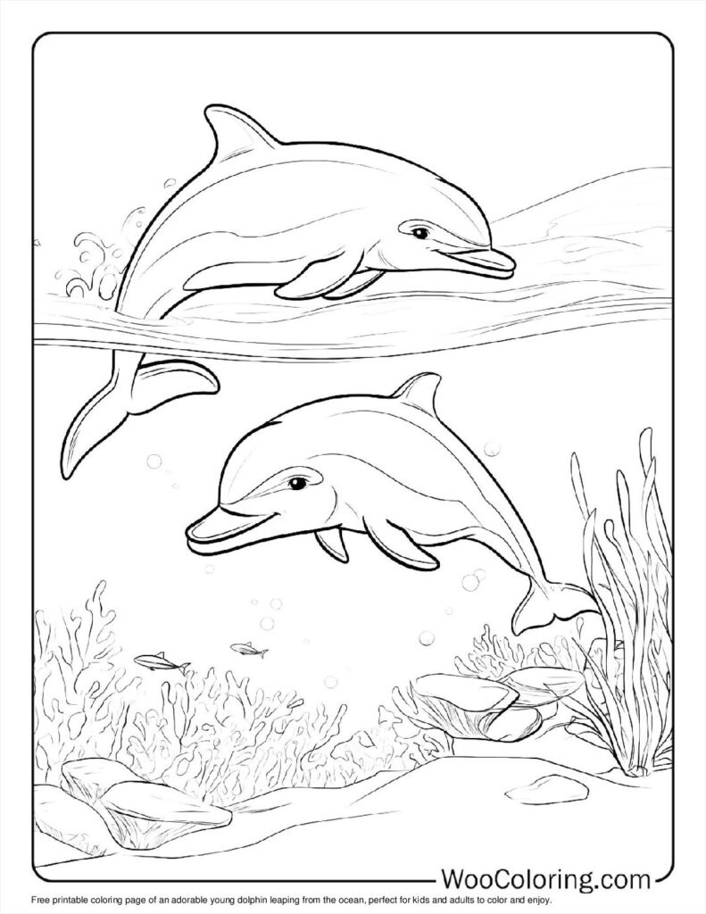 100+ Dolphin Coloring Pages (Free Pdf To Print) | Woo Coloring with Dolphin Coloring Sheets Free Printable