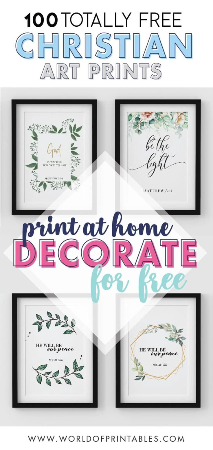 100 Free Printable Bible Quotes And Verse Wall Art with regard to Free Printable Christian Art