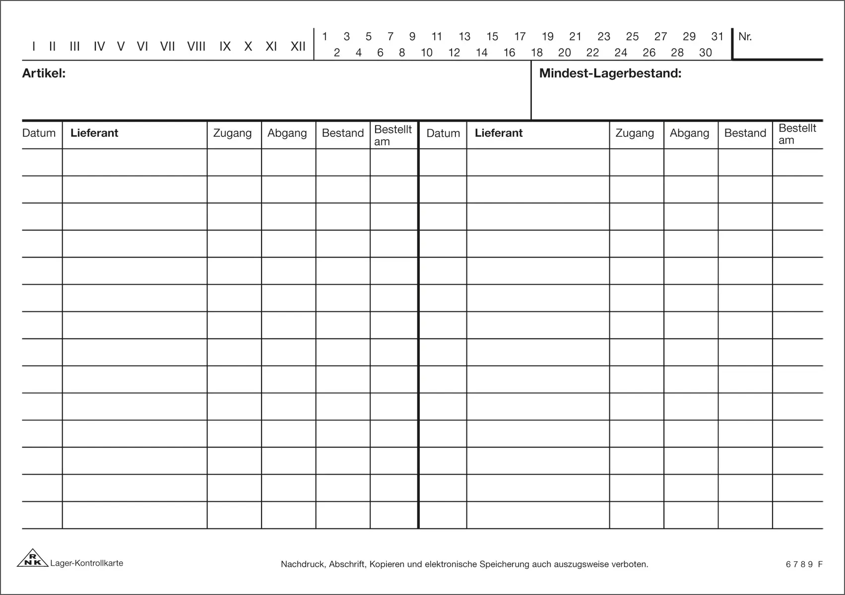100 Lager-Kontrollkarten Din A5 Weiß - Rnk Verlag with regard to Form W 4 2013 Free Printable