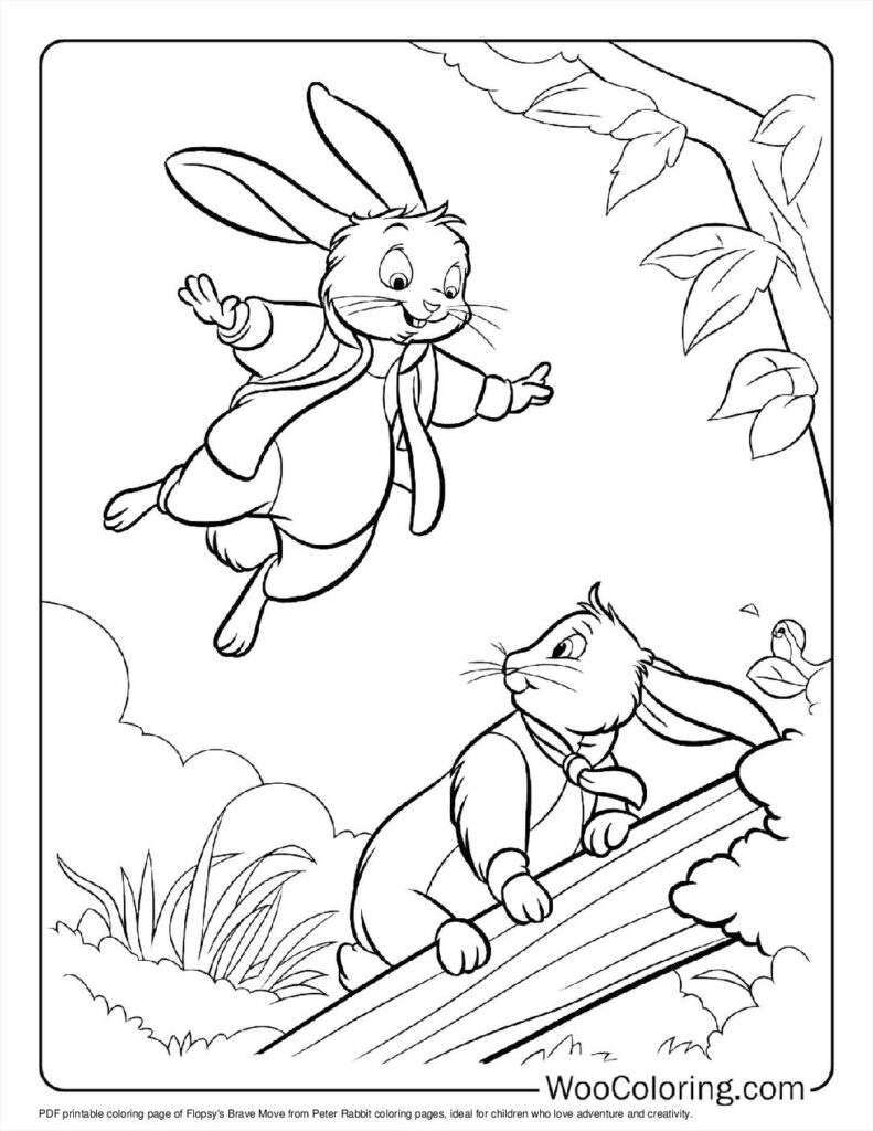 100+ Peter Rabbit Coloring Pages (Free Pdf To Print) | Woo Coloring for Free Printable Peter Rabbit Coloring Pages