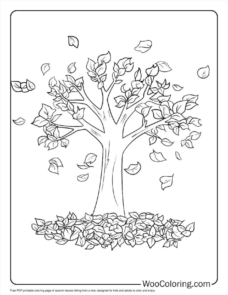 100+ Tree Coloring Pages (Free Pdf To Print) | Woo Coloring for Tree Coloring Pages Free Printable