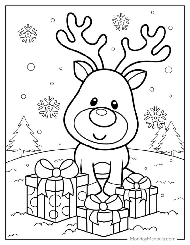 1,000 Christmas Coloring Pages (Free Pdf Printables) - Worksheets inside Free Printable Christmas Coloring Pages
