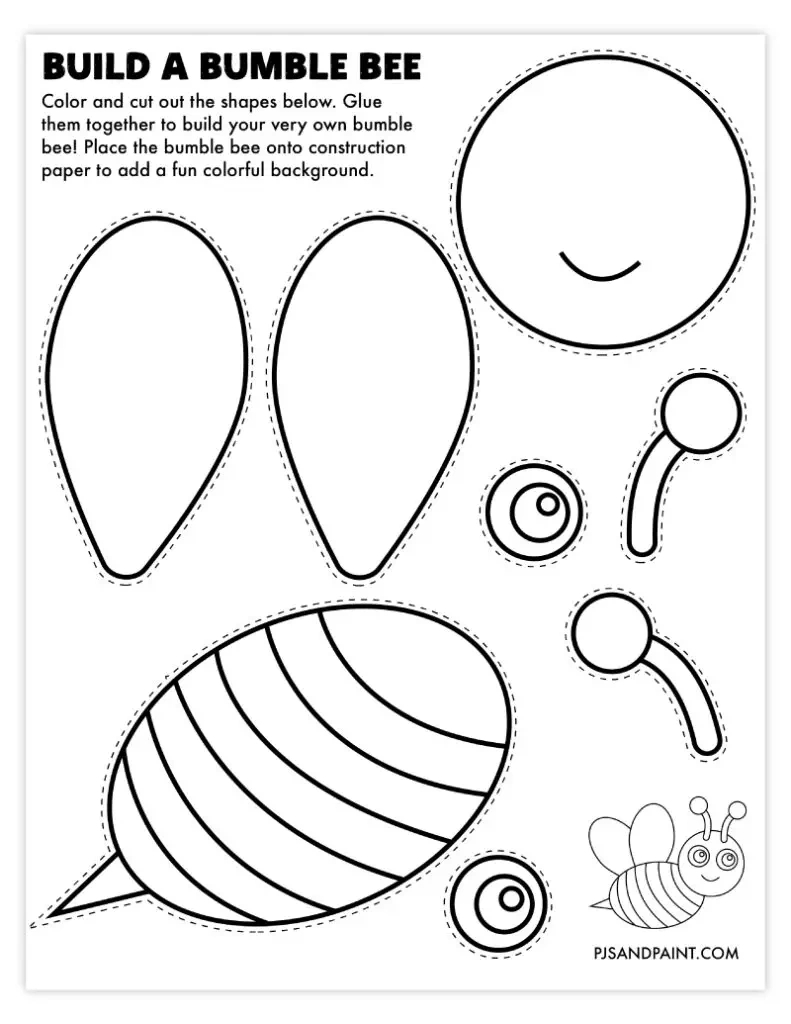 109 Free Printable "Build Your Own" Crafts - Pjs And Paint for Free Printable Craft Activities