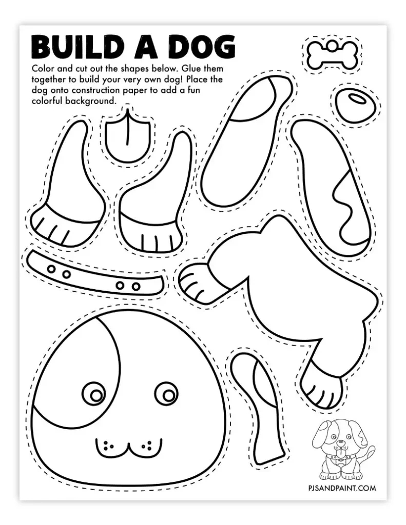 109 Free Printable "Build Your Own" Crafts - Pjs And Paint regarding Free Printable Crafts For Preschoolers