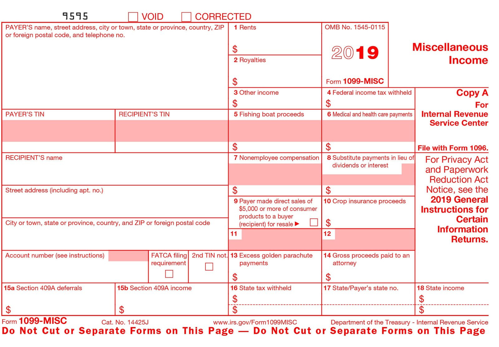 1099 Misc Form And Other Tax Forms Online Only At Stubcreator throughout Free Printable 1099 Form 2016