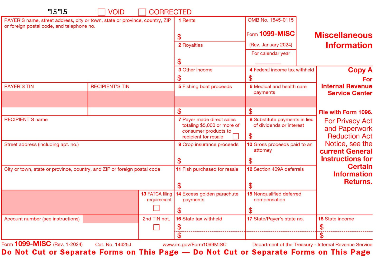 1099 Misc Form And Other Tax Forms Online Only At Stubcreator within Free Printable 1099 Misc Forms